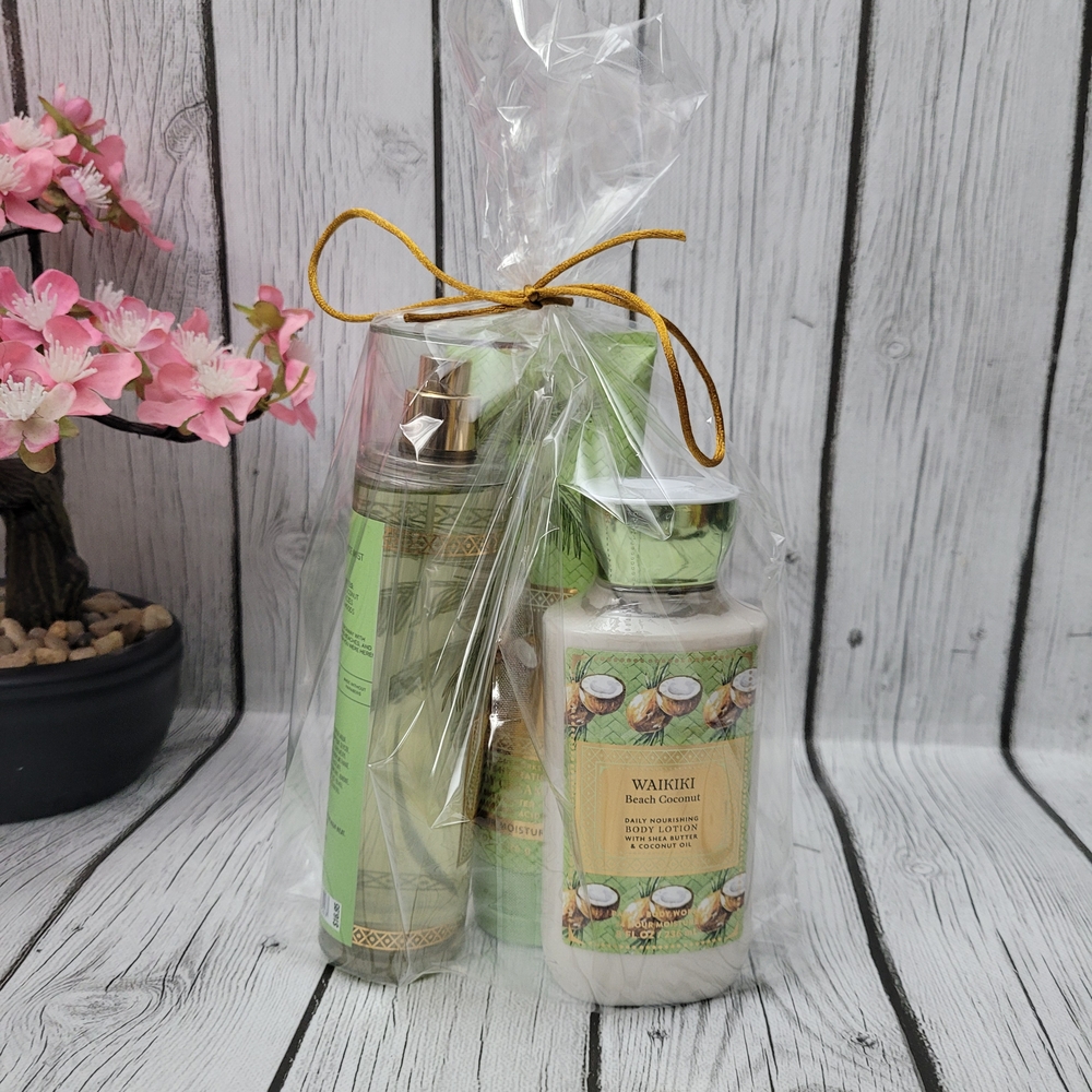 Bath and Body Works Waikiki Coconut Body Care Set of 3